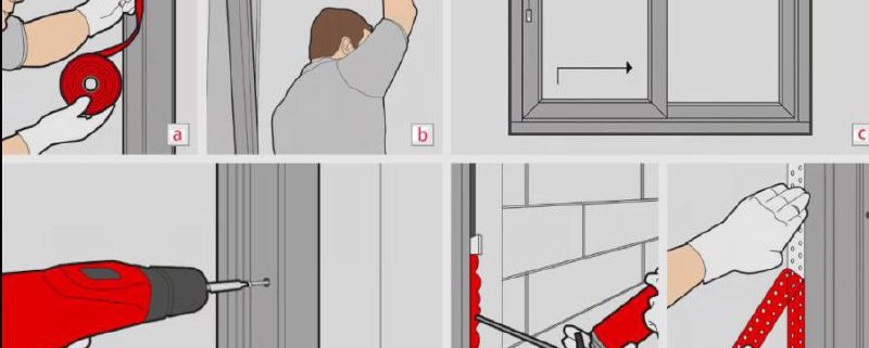 Loga nomaiņas un uzstādīšanas procesa posmi ar instrumentiem un materiāliem